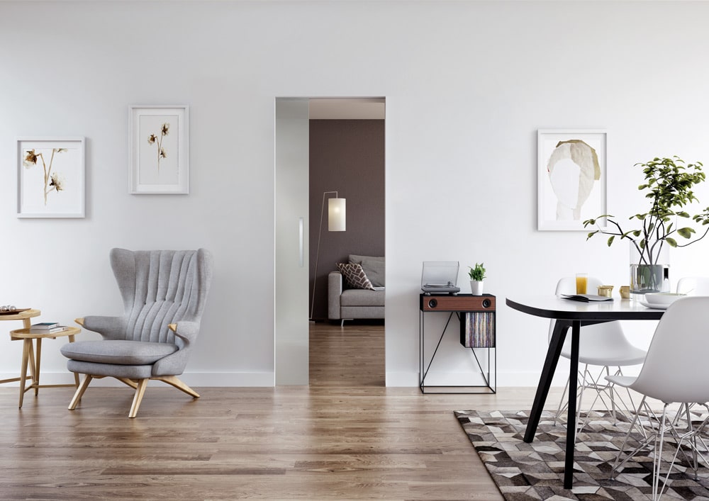 Glasschiebetür Softclose